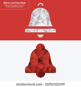 Diseño de campana geométrica de bajo poli