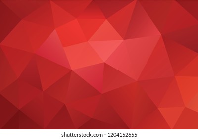 Low poly Geometric red banner  triangular baner background