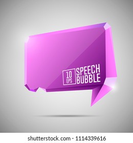 Low poly geometric speech bubble