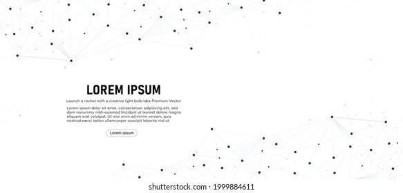 diseño de banner vectorial de conexión global de baja poly con líneas y puntos Resumen de fondo digital geométrico