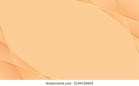 low poly golden lines orange background