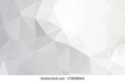 Low poly gradient triangles geometric vector background. Abstract polygonal wallpaper. Triangles pattern. Low poly diamond composition in gray and white colors.