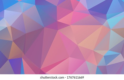 Low poly gradient triangles geometric vector background. Abstract polygonal wallpaper. Triangles pattern. Low poly diamond composition.