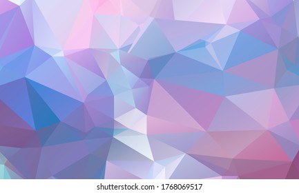 Low poly gradient triangles geometric vector background. Abstract polygonal wallpaper. Triangles pattern. Low poly diamond holographic composition.