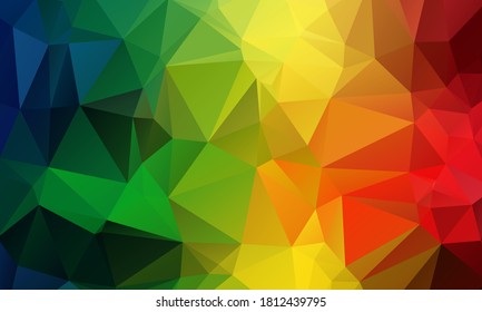 Low poly gradient triangles geometric vector background. Abstract colorful polygonal wallpaper. Triangles pattern. Low poly diamond composition.