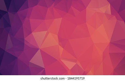 Low poly gradient triangles geometric vector background. Abstract polygonal wallpaper. Triangles pattern. Low poly diamond composition.