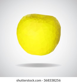 low poly  green  apple. Fruit of the triangles. polygonal fruit. polygon Apple. Apple of triangles. Apple of geometric shapes. fruit of geometric shapes. low polygon. 