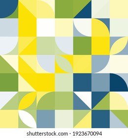 Low poly green blue mosaic colorful Bauhaus artistic geometric triangle background wallpaper vector design pattern