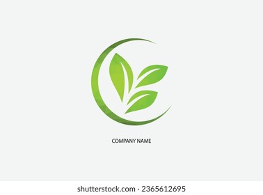  Low poly green leaf ecology nature vector icon