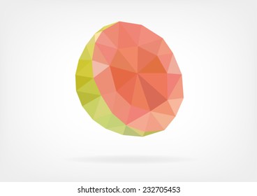 Low Poly Guava fruit