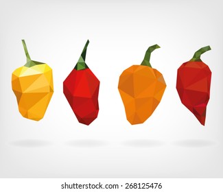 Low Poly Habanero Pepper