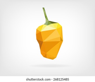 Low Poly Habanero Pepper