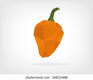 Low Poly Habanero Pepper