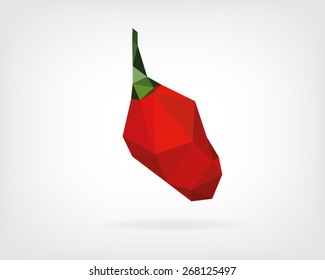 Low Poly Habanero Pepper