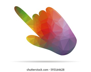 low poly hand