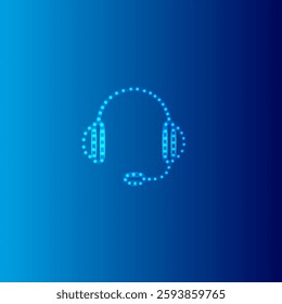 Low poly headphone icon vector design