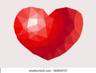 low poly heart