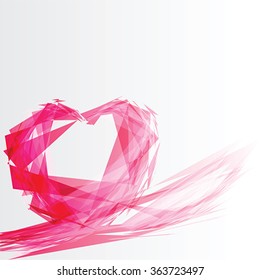 Low poly heart background. Valentine's greeting card, vector
Isolated on white