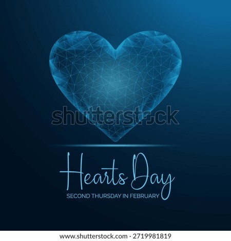Low poly heart symbolizing love, generosity, and Giving Hearts Day support.