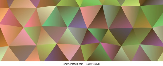 Low poly horizontal mosaic background. Template design, list, front page, brochure layout, banner, idea, cover, print, flyer, book, blank, card, ad, sign, sheet. Copy space. Vector clip art.
