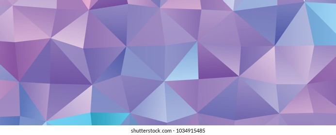 Low poly horizontal mosaic background. Template design, list, front page, brochure layout, banner, idea, cover, print, flyer, book, blank, card, ad, sign, sheet. Copy space. Vector clip art.