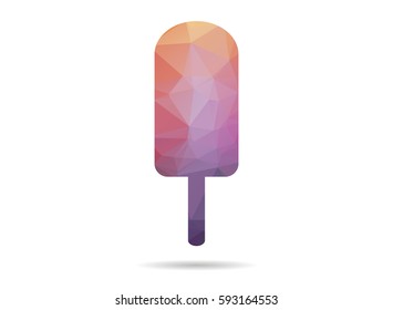 low poly ice cream