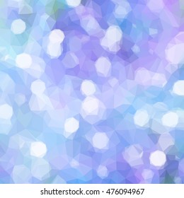 Low poly illustration Blue and violet Festive background with light beams