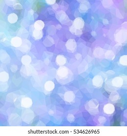Low poly illustration Blue and violet Festive background with light beams