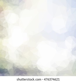 Low poly illustration Blue and white festive background with light beams