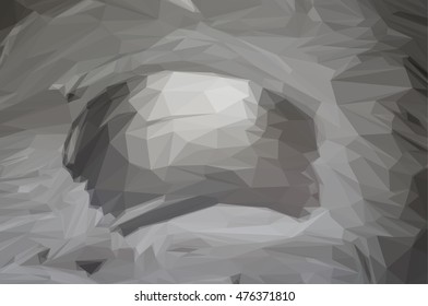 Low poly illustration Empty balckboard with chalk and wet traces background