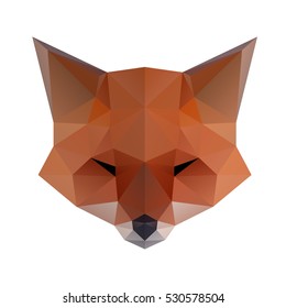 Low poly illustration. Fox