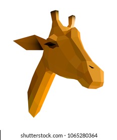 Low poly illustration. Giraffe