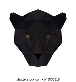 Low poly illustration. Panther