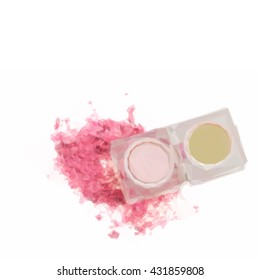 Low poly illustration of Pink eye shadows