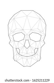 Low poly illustrations of skull vector illustration. Good for room decorating or other requirements.