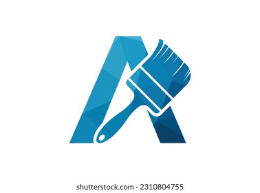 Logotipo de letra A inicial y baja con símbolo creativo, plantilla de diseño de vectores
