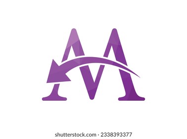 Low Poly and initial M letter logo design, Vector illustration