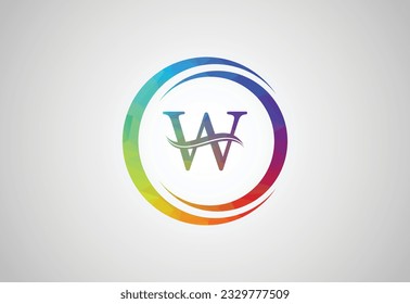 Diseño del logotipo de la letra W baja y baja, ilustración vectorial