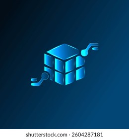 Low poly innovation icon vector design