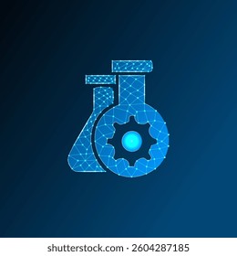 Low poly innovation icon vector design