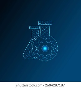 Low poly innovation icon vector design