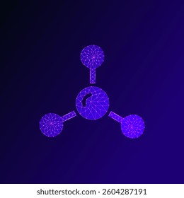 Low poly innovation icon vector design