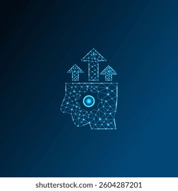 Low poly innovation icon vector design