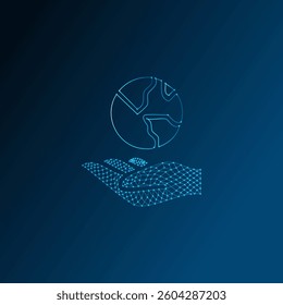 Low poly innovation icon vector design