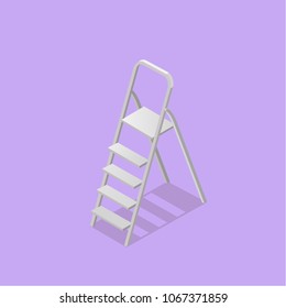 Low poly isometric ladder. Realistic icon