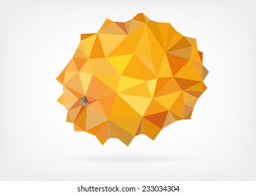 Low Poly Kiwano fruit