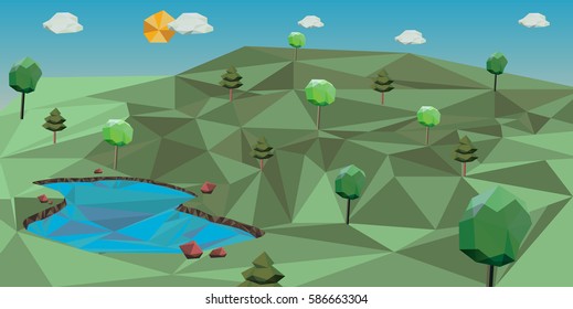 Low poly landscape