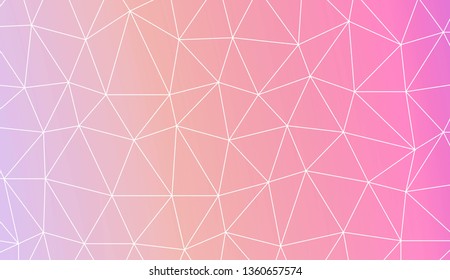 Low poly layout. Decorative design For interior wallpaper, smart design, fashion print. Vector illustration. Creative gradient color.