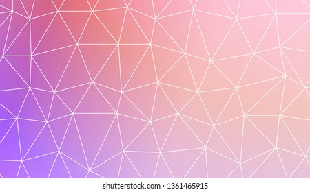 Low poly layout. Decorative design For interior wallpaper, smart design, fashion print. Vector illustration. Creative gradient color.