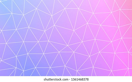 Low poly layout. Decorative design For interior wallpaper, smart design, fashion print. Vector illustration. Creative gradient color.